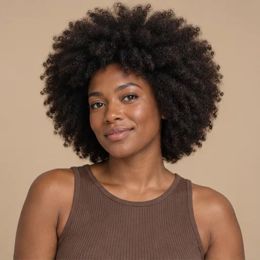 Rounded natural coily silhouette