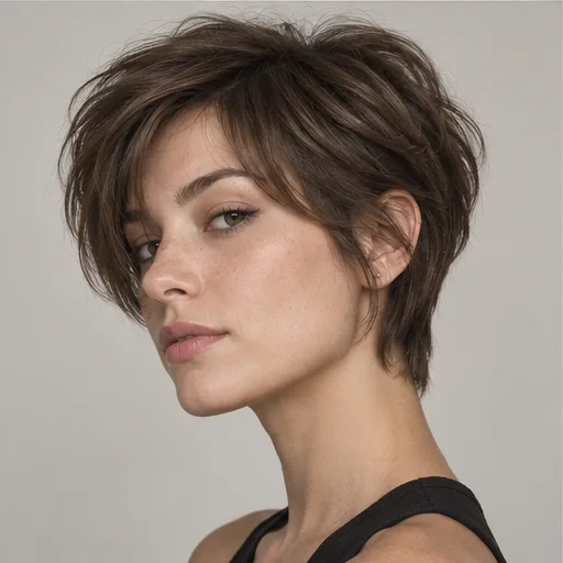 Long pixie or bixie with soft length around the ears
