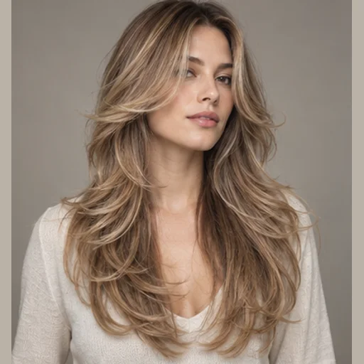 Long layers with shorter sweeping front pieces