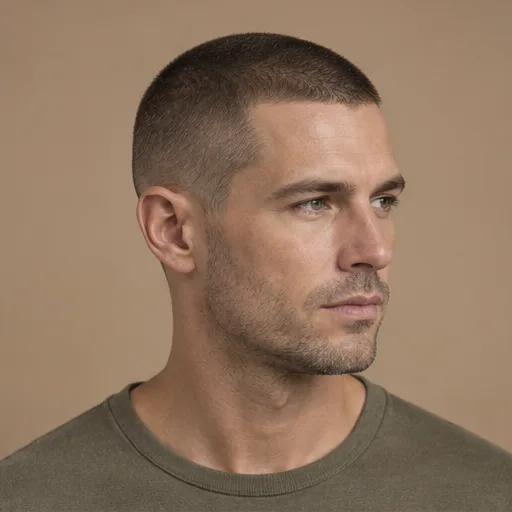 Short even buzz cut