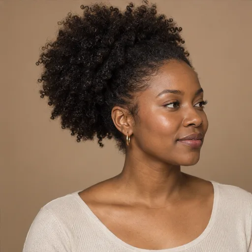 Natural coily puff