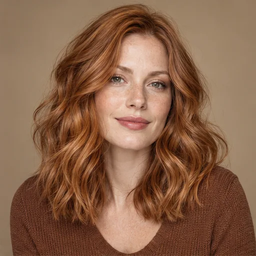 Golden copper waves