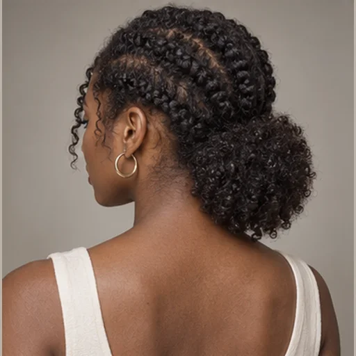 Flat twists feeding a low natural puff