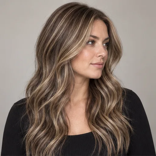 Fine highlights distributed from near the root