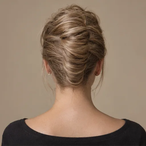 Textured twist updo seen from the back