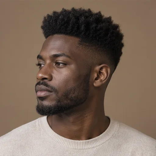 Coily high-top with tapered sides