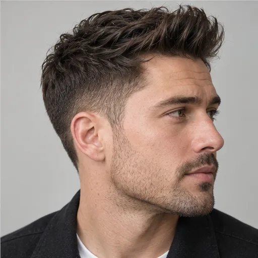 Short lifted quiff with tapered sides
