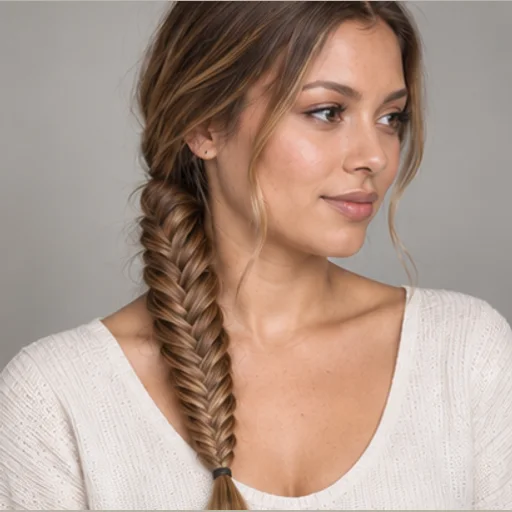 Side fishtail braid