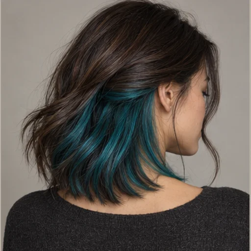 Teal underside panel
