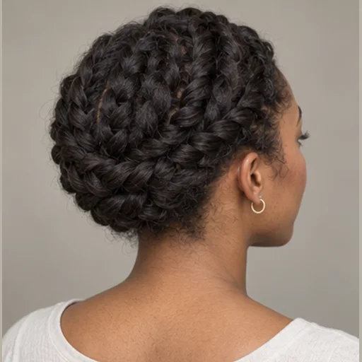 Textured crown updo